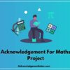 acknowledgement for maths project class 9, Acknowledgement For Maths Assignment, Acknowledgement For Mathematics Project