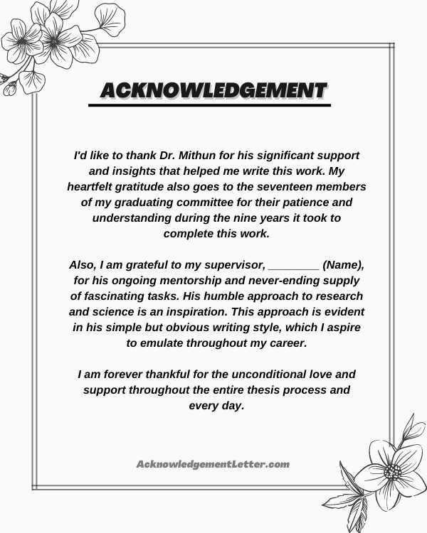 thesis acknowledgement family